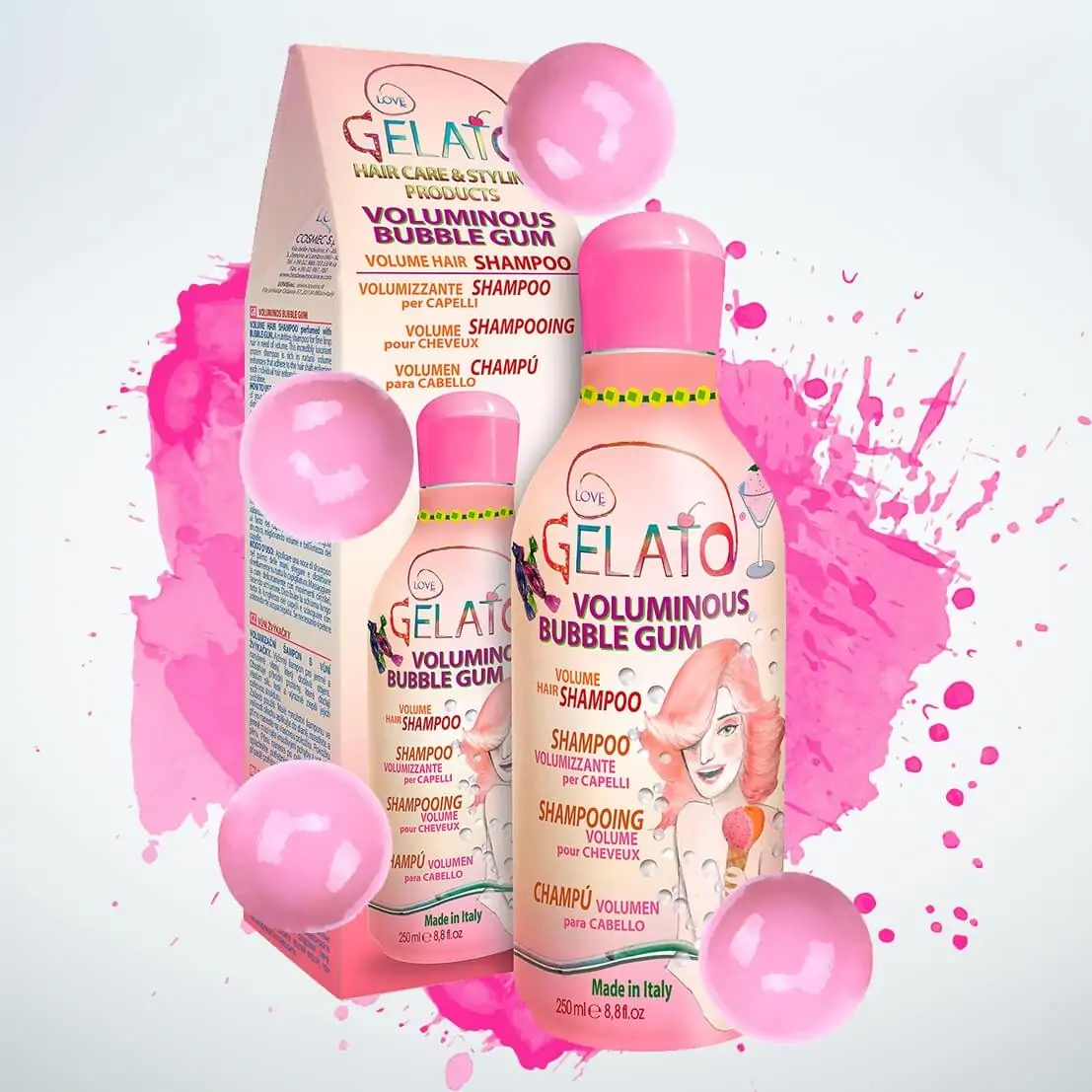 Шампунь для об’єму BES Gelato Buble Gum з ароматом “Фруктова Жувальна гумка”