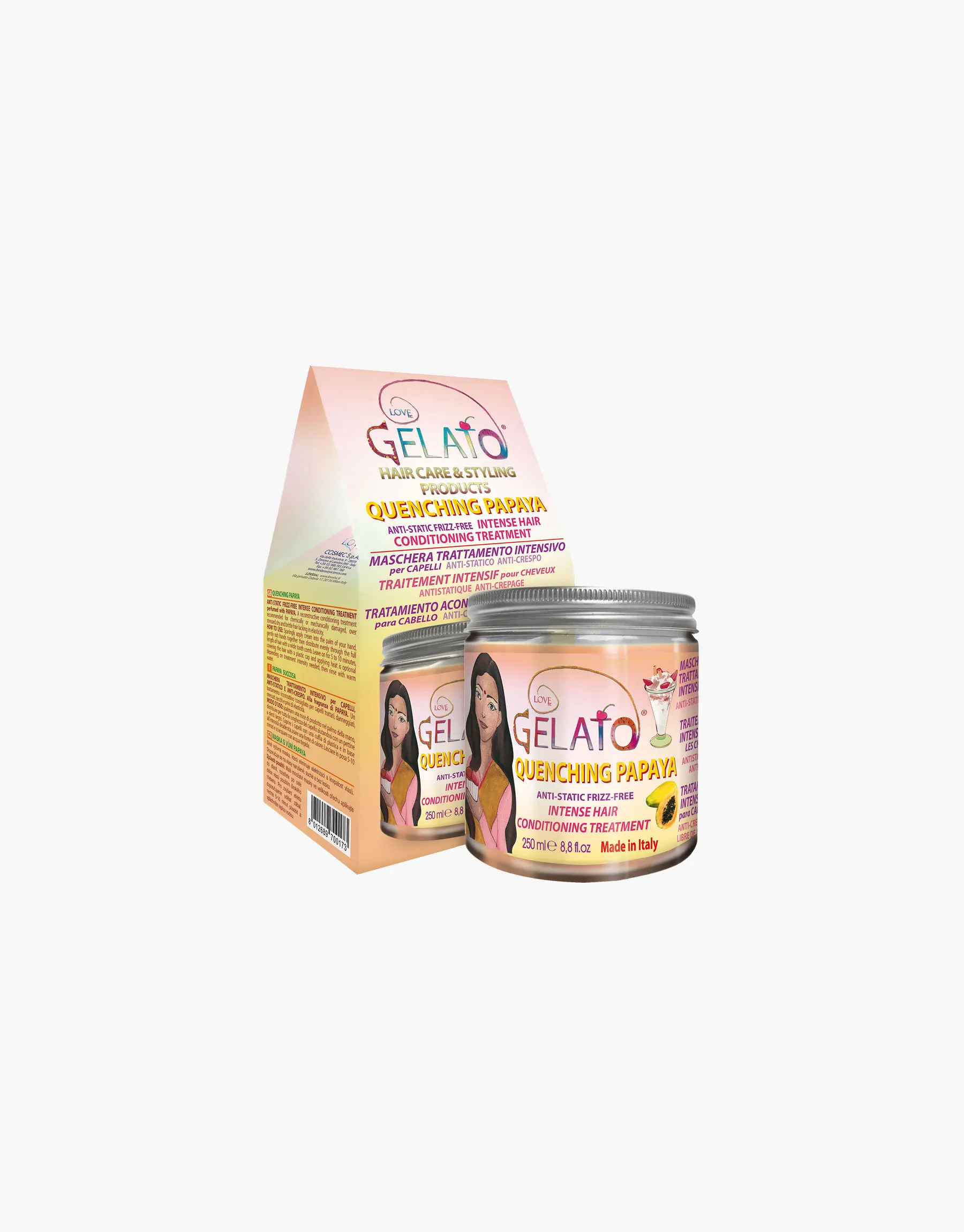 Маска з вирівнюючим і антистатичним ефектом BES Gelato Papaya