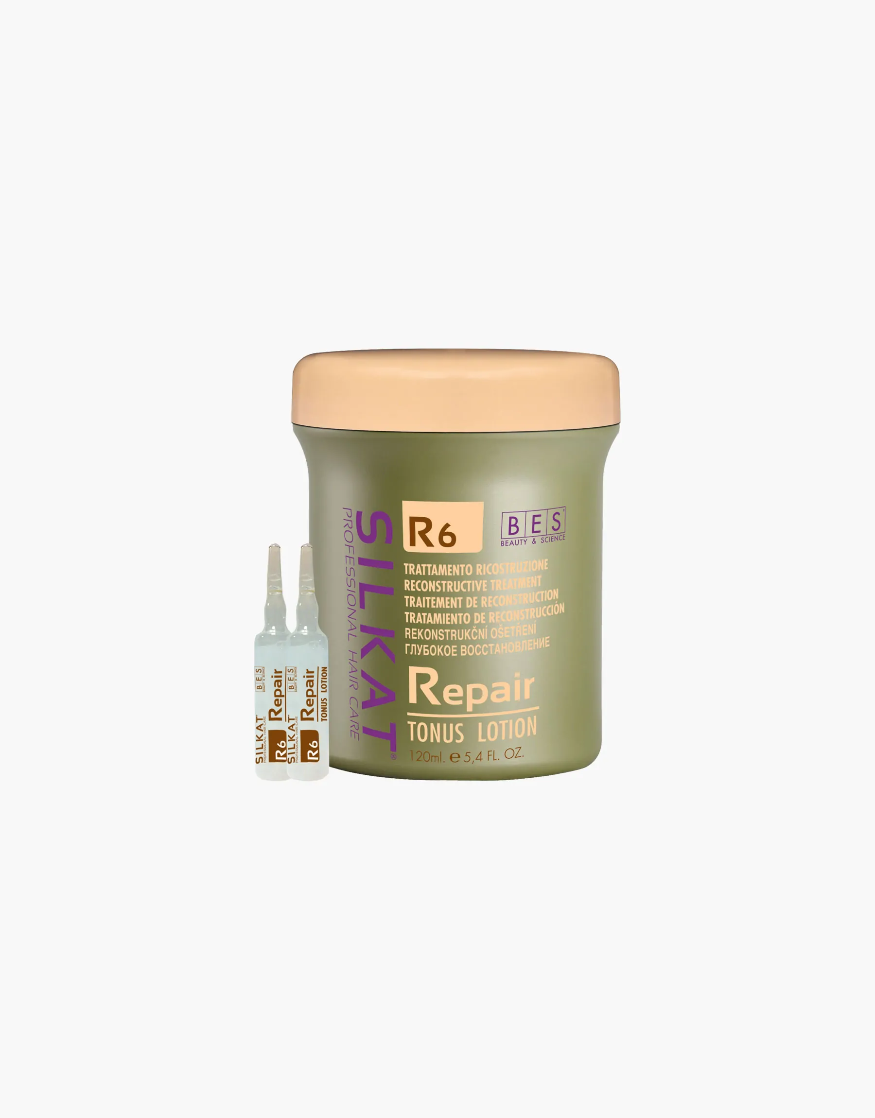Активна сироватка для волосся з кератиновим комплексом BES Silkat Repair R6